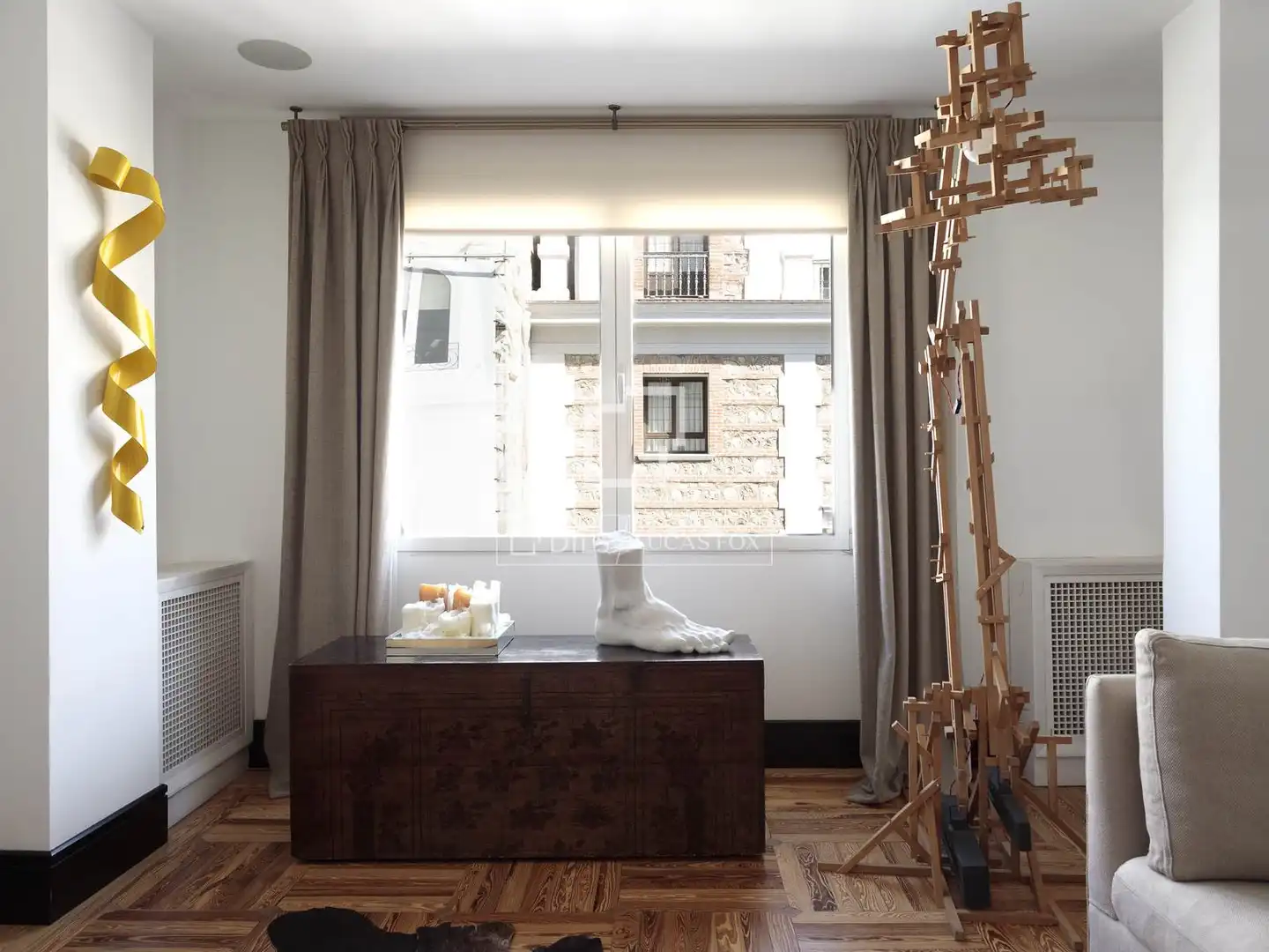 Schlafzimmer von Wohnung zur Miete in Madrid mit Klimaanlage, Heizung und Parkett