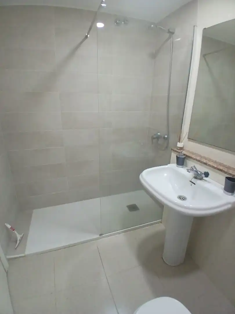 Baño de Estudio de alquiler en Puerto de la Cruz con Terraza, Amueblado y Lavadora