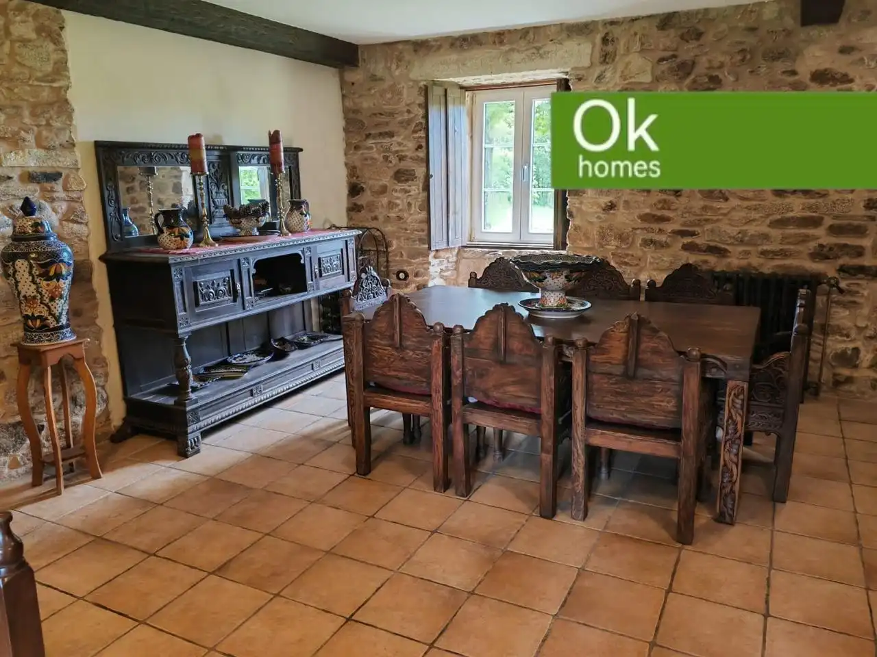 Esszimmer von Country house zum Verkauf in Sobrado (A Coruña) mit Heizung, Privatgarten und Parkett