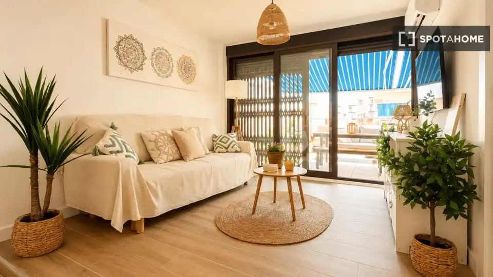 Sala de estar de Piso de alquiler en Cullera con Aire acondicionado, Calefacción y Amueblado