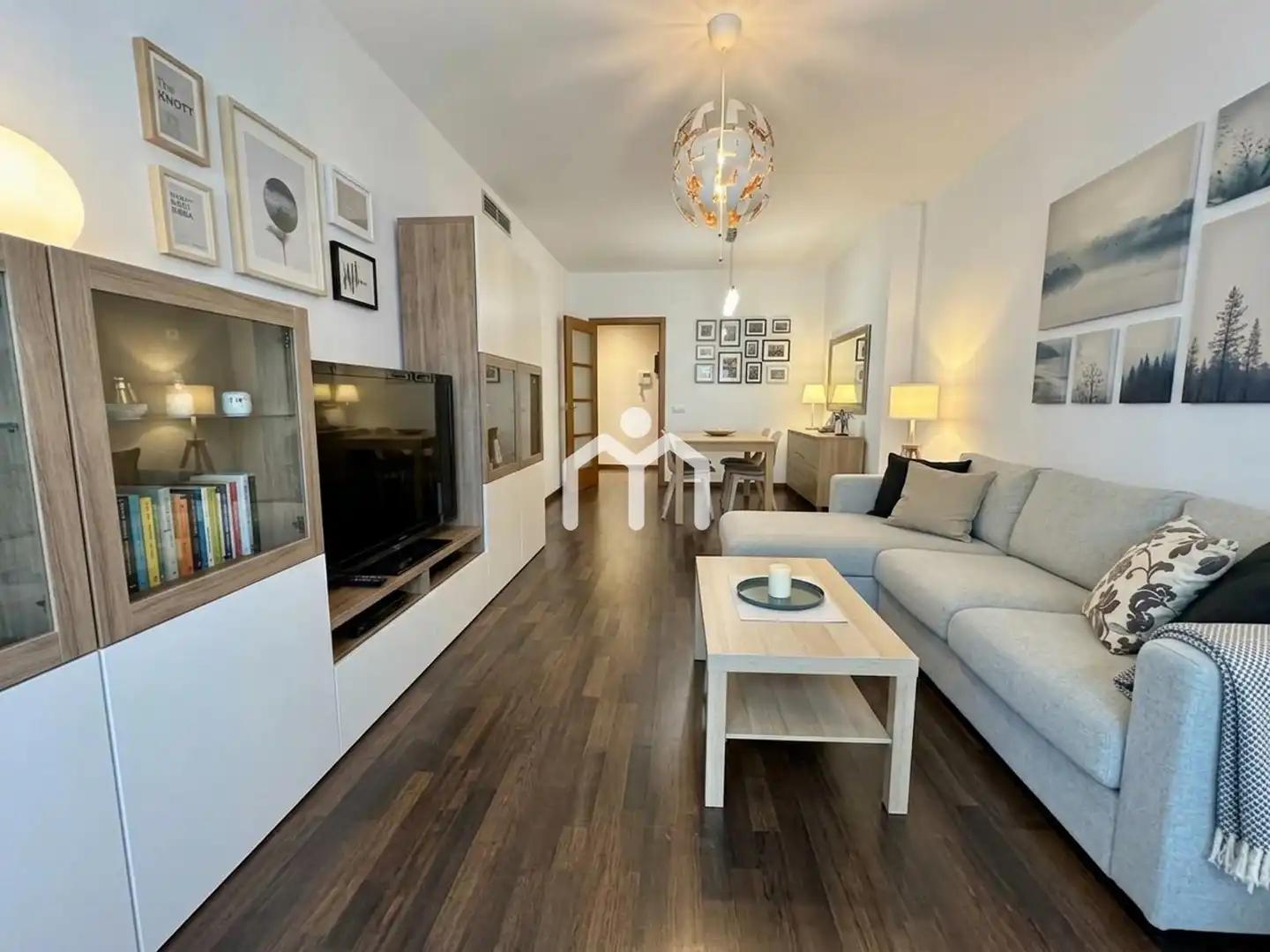 Wohnzimmer von Wohnung zum Verkauf in Montgat mit Klimaanlage, Heizung und Parkett