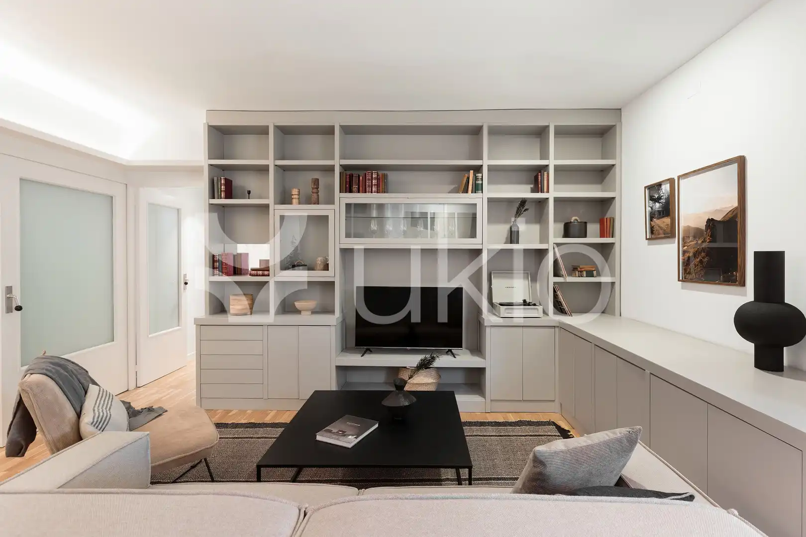 Sala d'estar de Apartament de lloguer en Barcelona amb Aire condicionat, Terrassa i Moblat