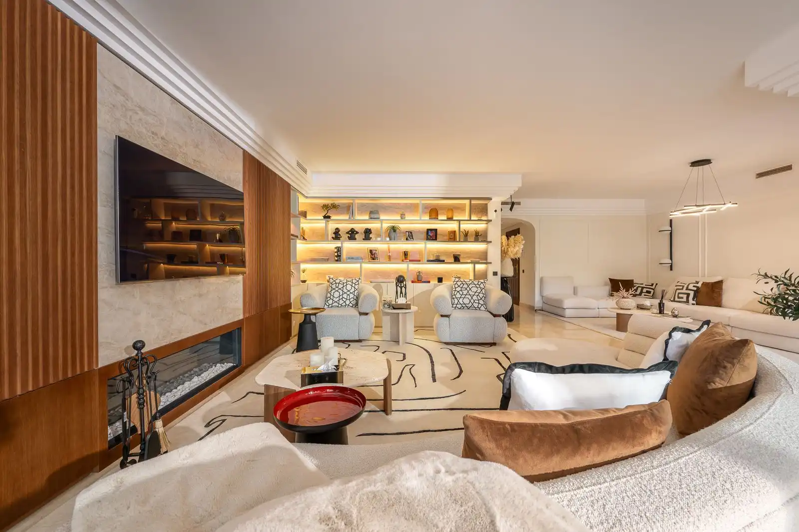 Sala d'estar de Apartament en venda en Marbella amb Aire condicionat, Terrassa i Traster