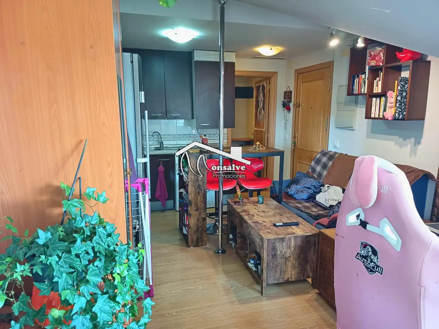 Sala de estar de Estudio de alquiler con opción a compra en Yeles con Aire acondicionado, Calefacción y Amueblado