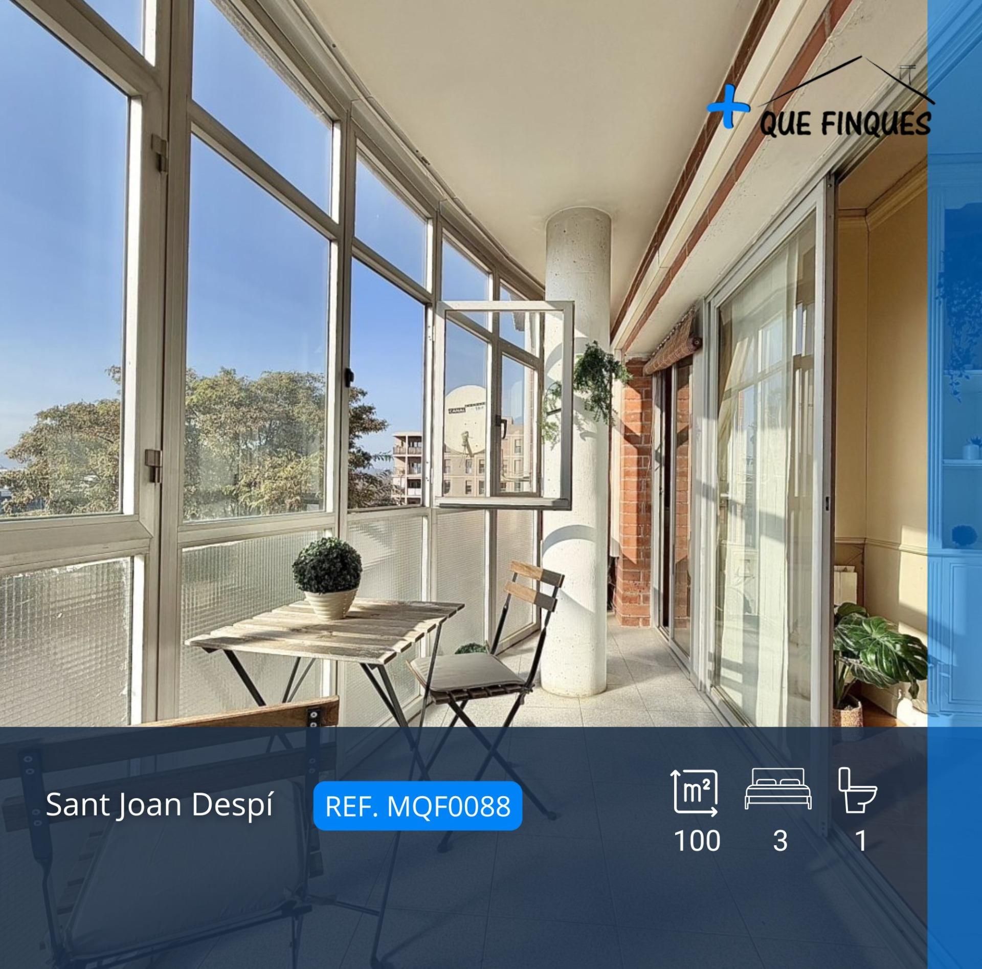 Balcony of Flat for sale in Sant Joan Despí  with Air Conditioner, Heating and Parquet flooring