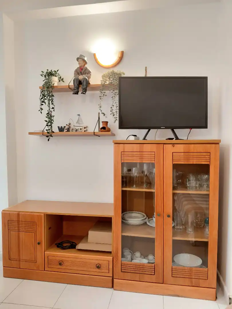 Sala de estar de Estudio de alquiler en Las Palmas de Gran Canaria con Amueblado, Lavadora y Microondas