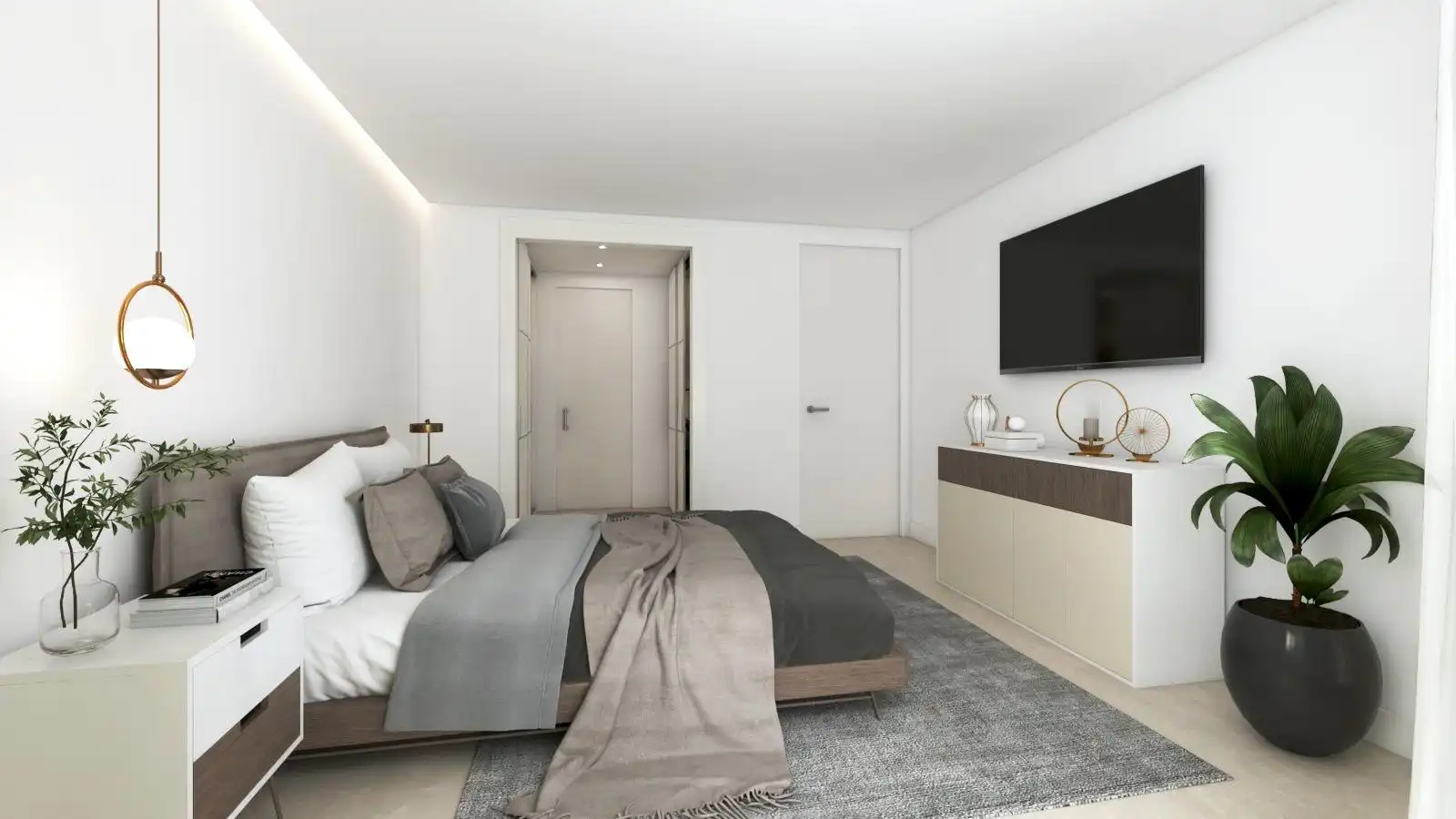 Habitación de Casa o chalet en venta en Manilva con Aire acondicionado, Terraza y Piscina