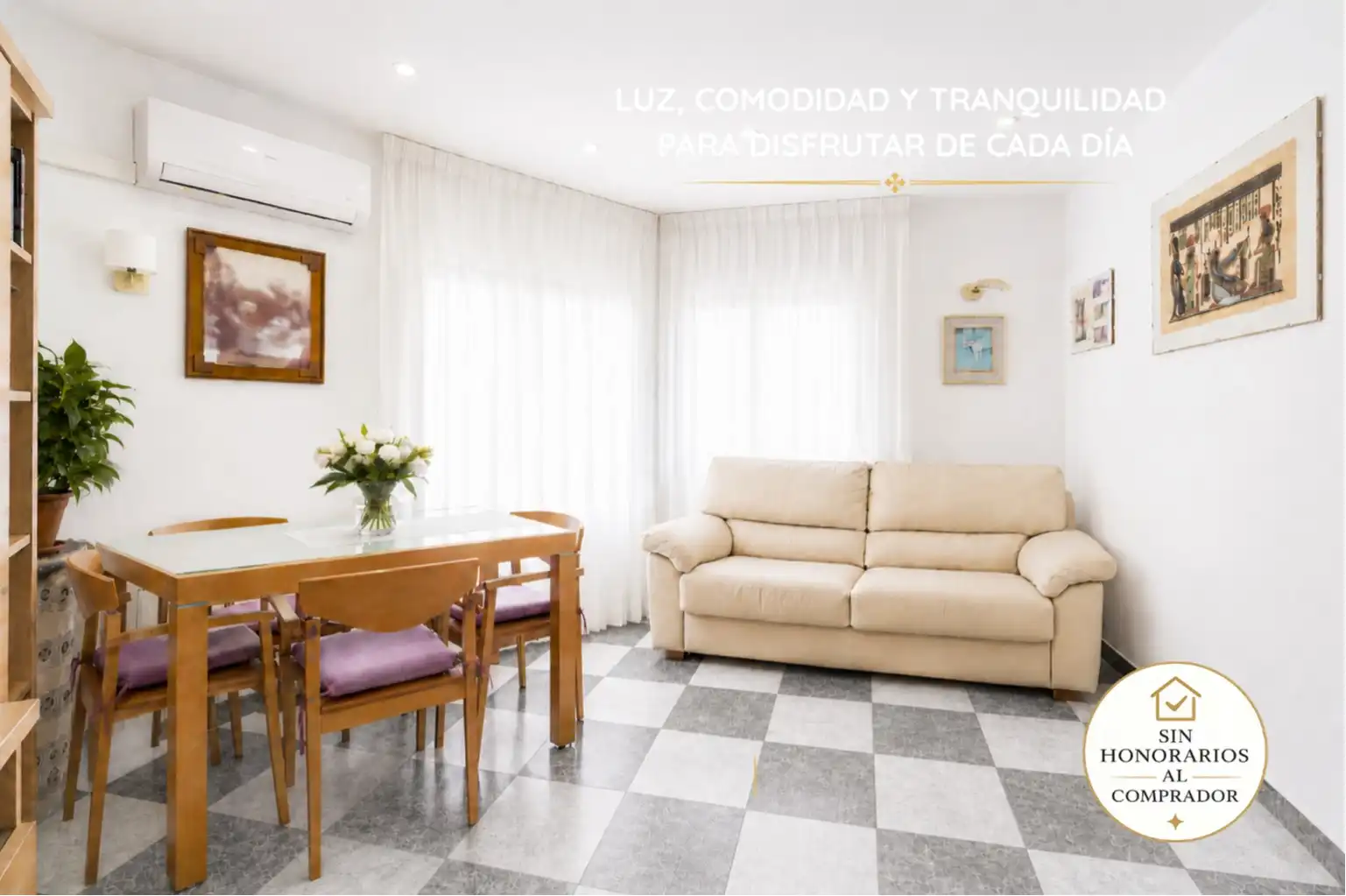 Living room of Flat for sale in Terrassa  with Air Conditioner and Heating