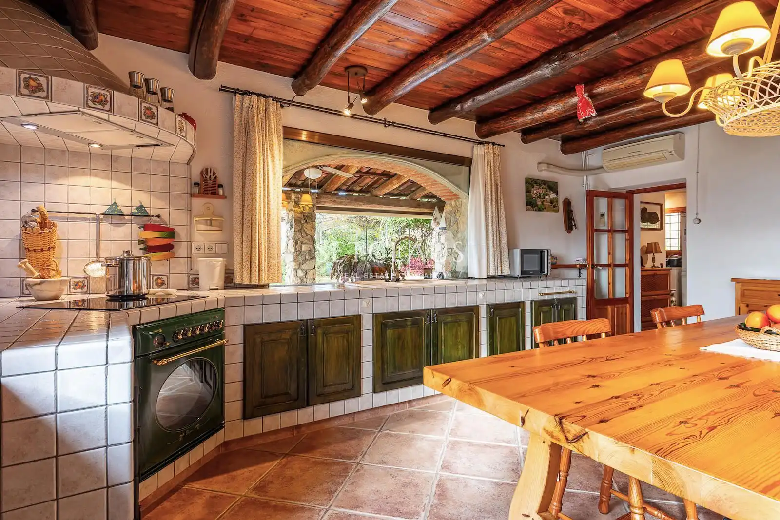 Cuina de Finca rústica en venda en Sant Feliu de Buixalleu amb Aire condicionat, Calefacció i Terrassa