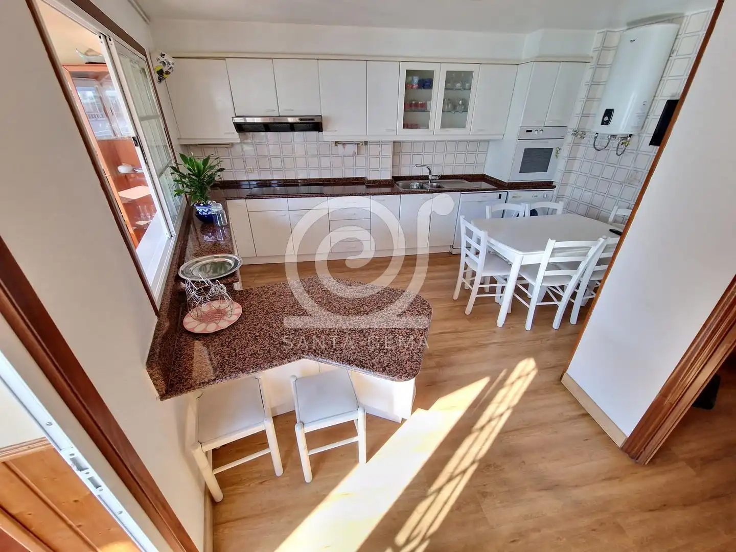 Kitchen of Flat for sale in A Coruña Capital   with Heating, Terrace and Furnished