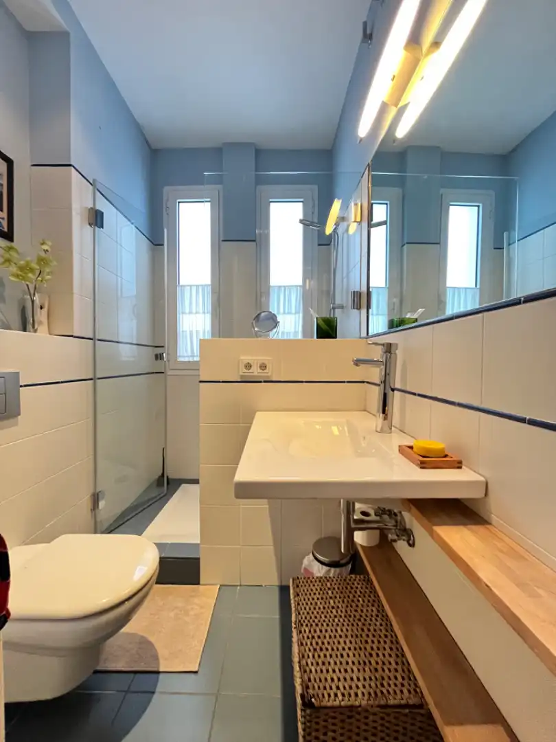 Badezimmer von Wohnung zum Verkauf in Madrid mit Terrasse, Möbliert und Ofen