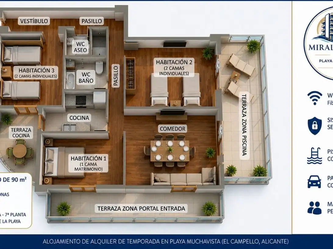 Wohnung mit Pool zur Miete in Carrer de Juan de la Cierva 27, imagen 2