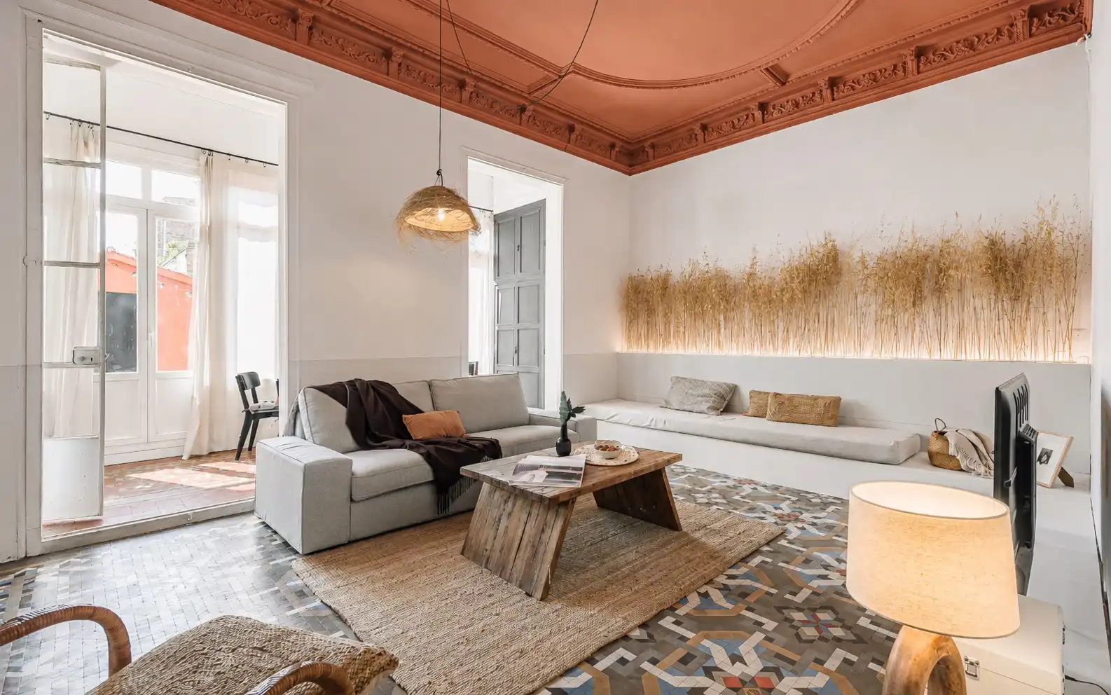 Sala de estar de Apartamento de alquiler en Barcelona con Terraza, Amueblado y Horno
