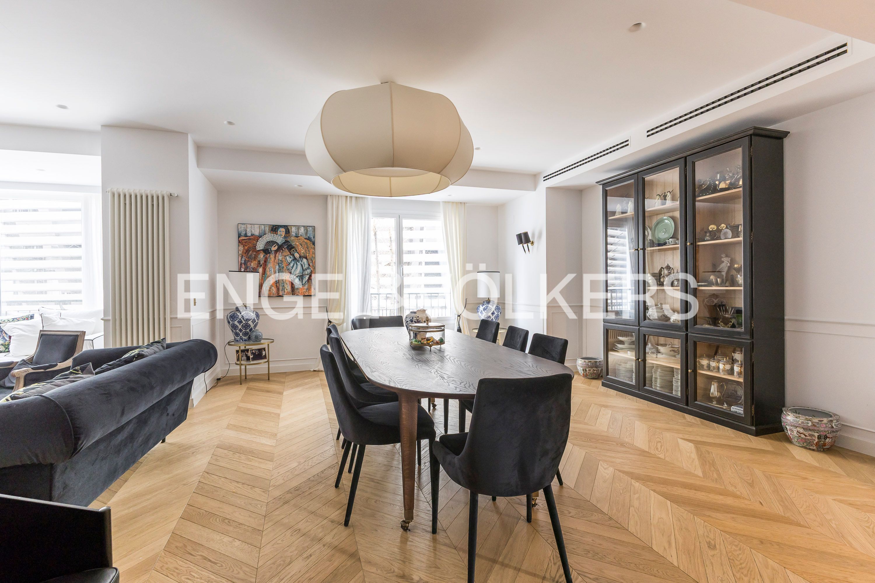 Dining room of Flat for sale in  Madrid Capital  with Air Conditioner, Heating and Terrace