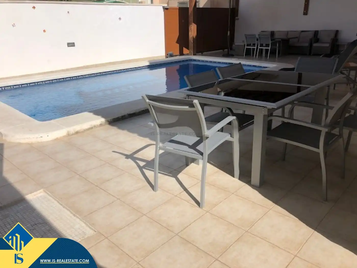 Terrasse von Haus oder Chalet zur Miete in Torrevieja mit Klimaanlage, Terrasse und Schwimmbad