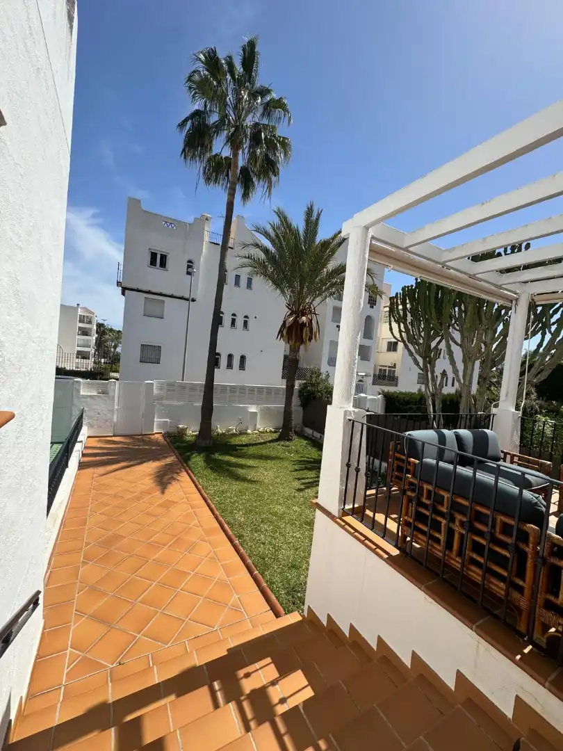 Garden of Houses for sale in Roquetas de Mar  with Air Conditioner, Heating and Private garden