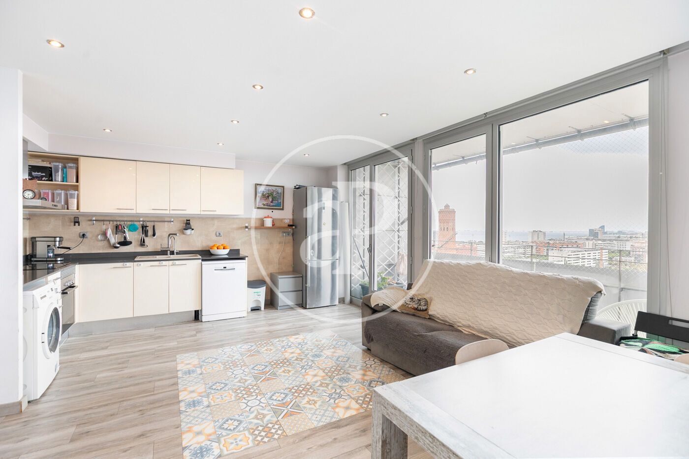 Living room of Flat for sale in  Barcelona Capital  with Air Conditioner, Heating and Private garden