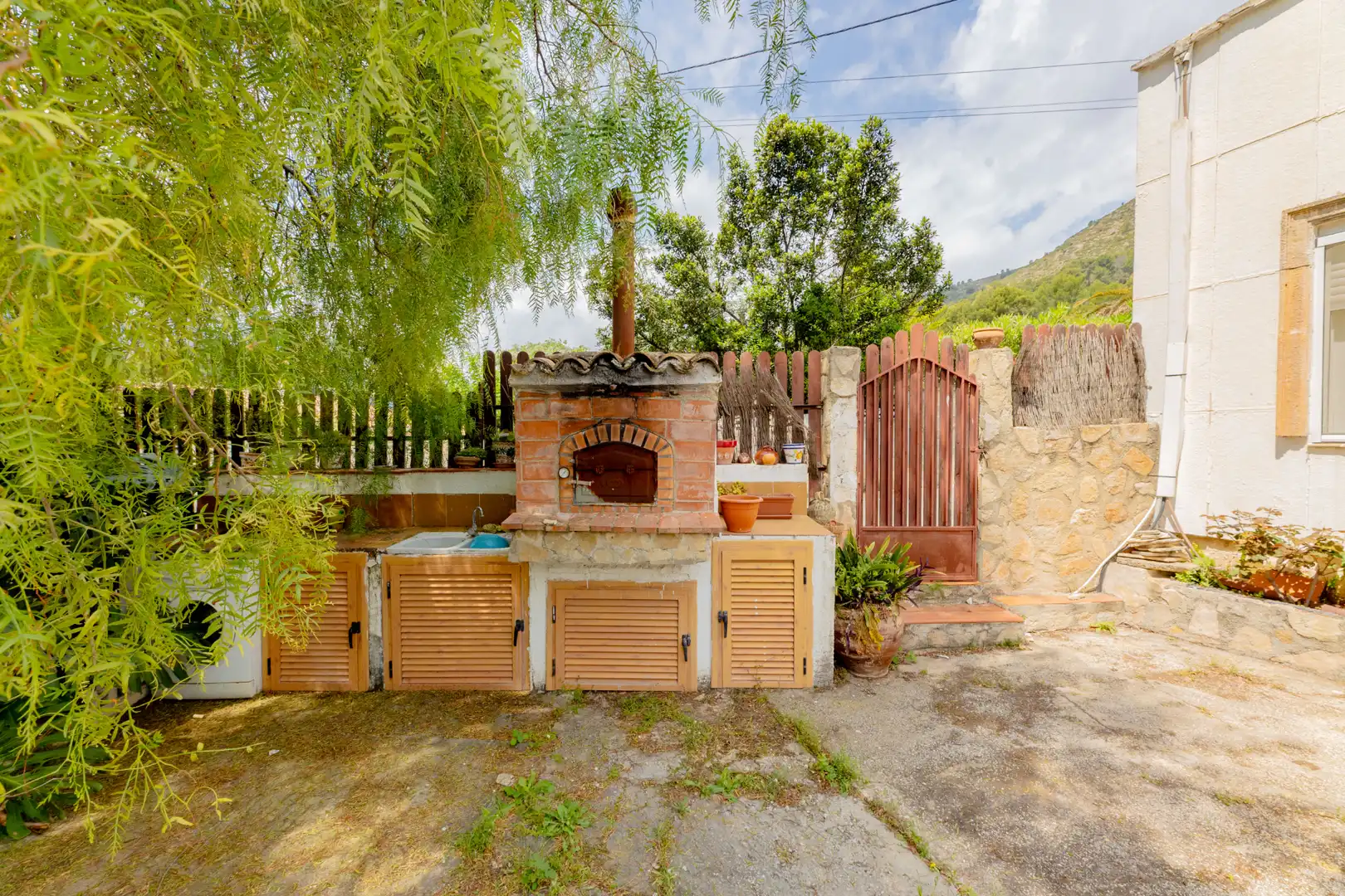 Garten von Einfamilien-Reihenhaus zum Verkauf in Alcalalí mit Klimaanlage