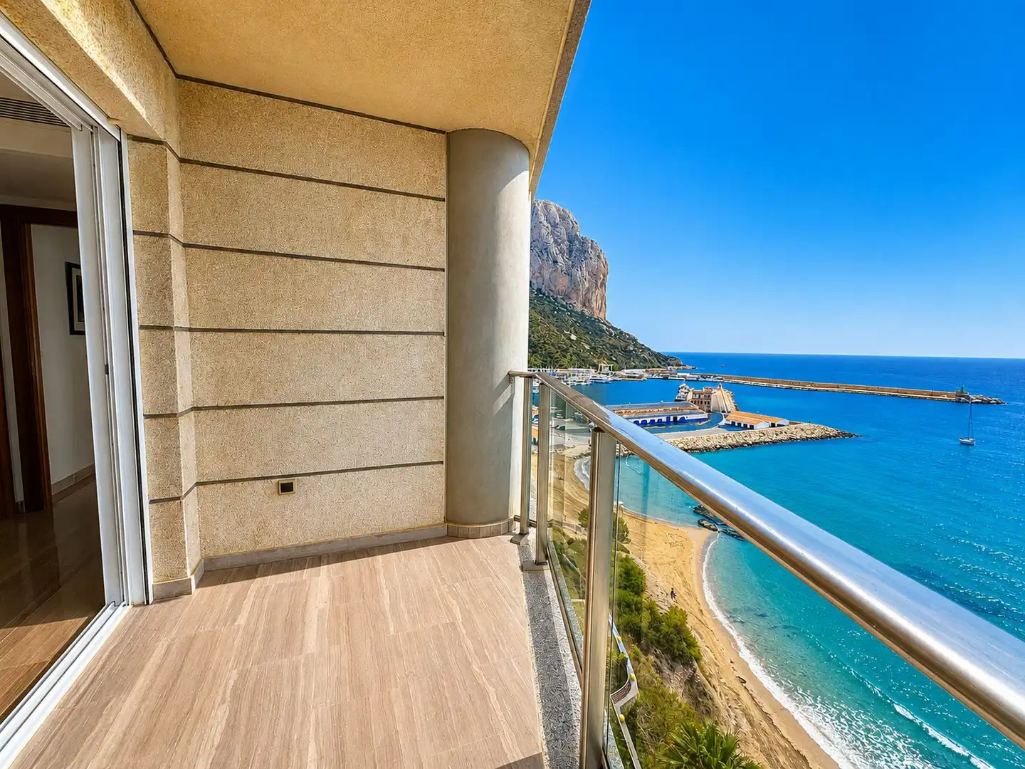 Terraza de Apartamento en venta en Calpe / Calp con Aire acondicionado, Calefacción y Jardín privado