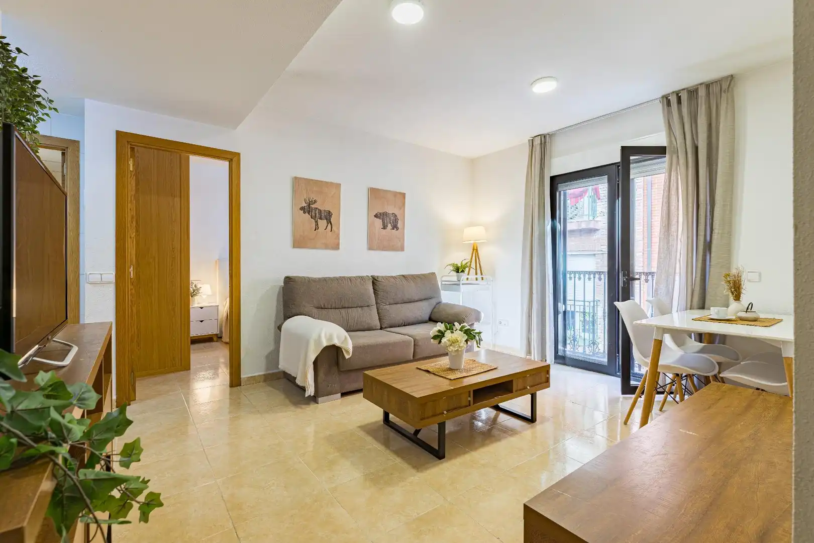 Sala d'estar de Apartament en venda en Murcia amb Aire condicionat i Moblat