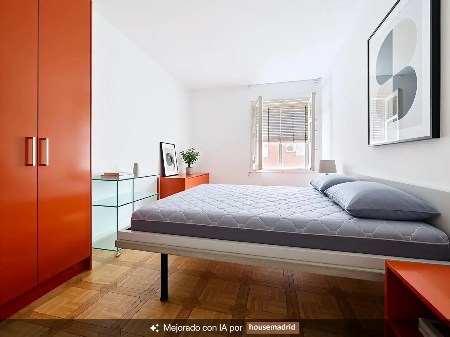 Bedroom of Flat for sale in Madrid  with Balcony