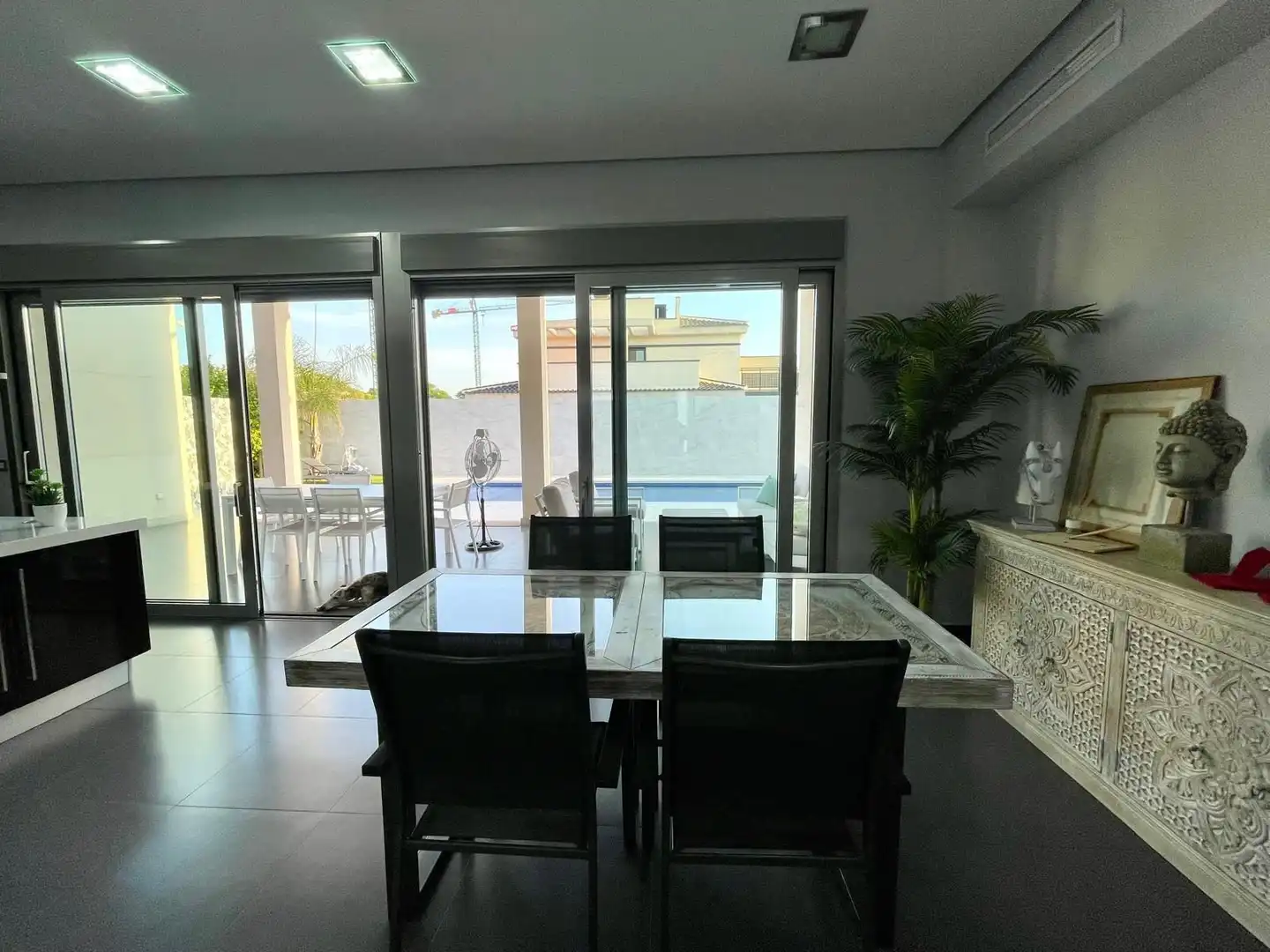 Dining room of Houses for sale in Mutxamel  with Air Conditioner, Private garden and Storage room