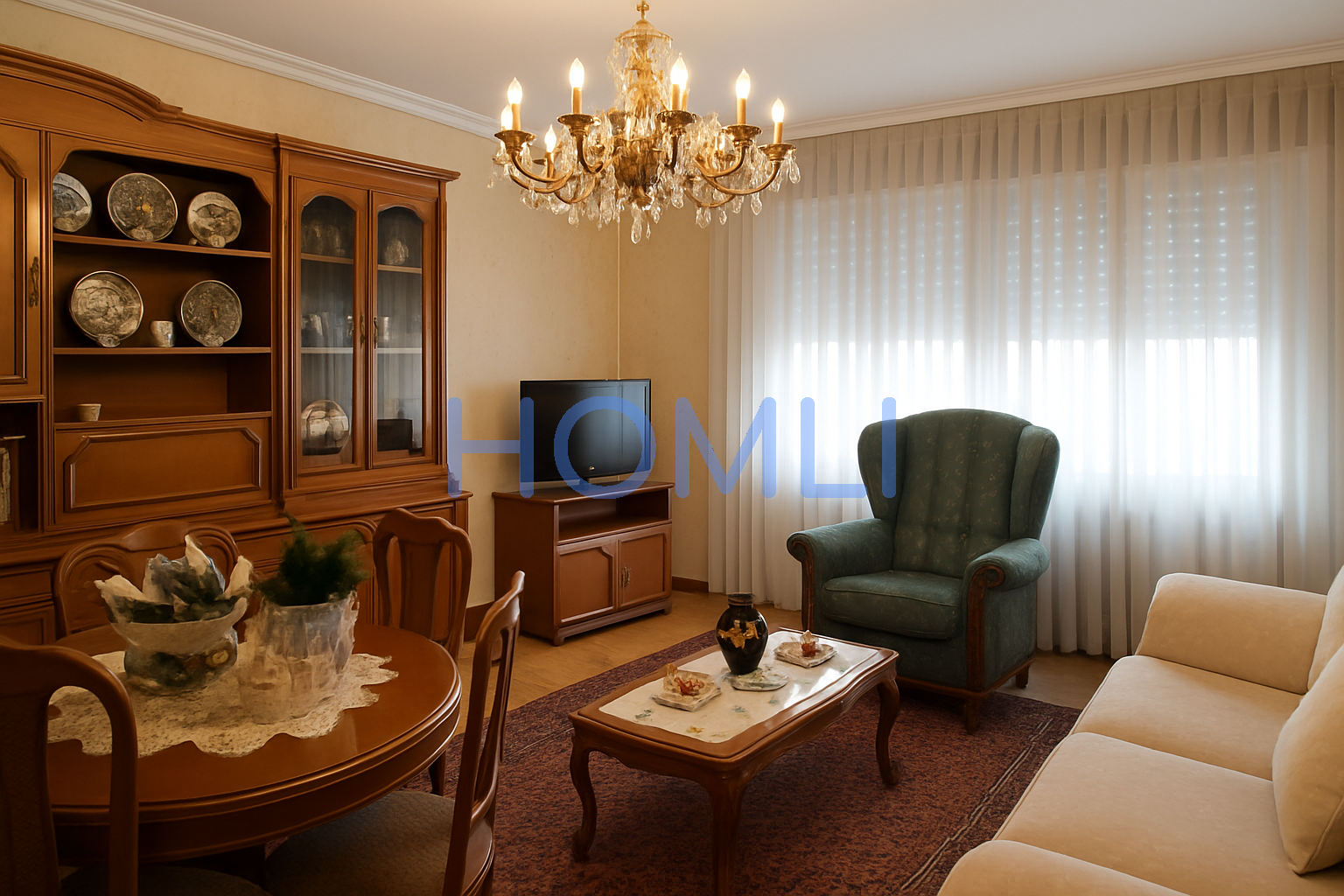 Sala d'estar de Apartament en venda en Gijón  amb Traster i Moblat