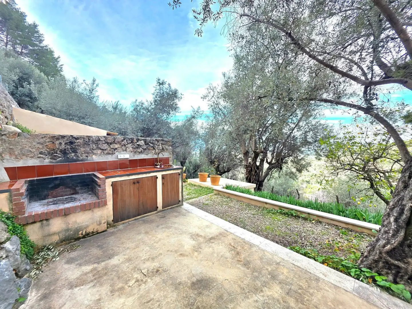 Terrassa de Finca rústica en venda en Fornalutx amb Jardí privat