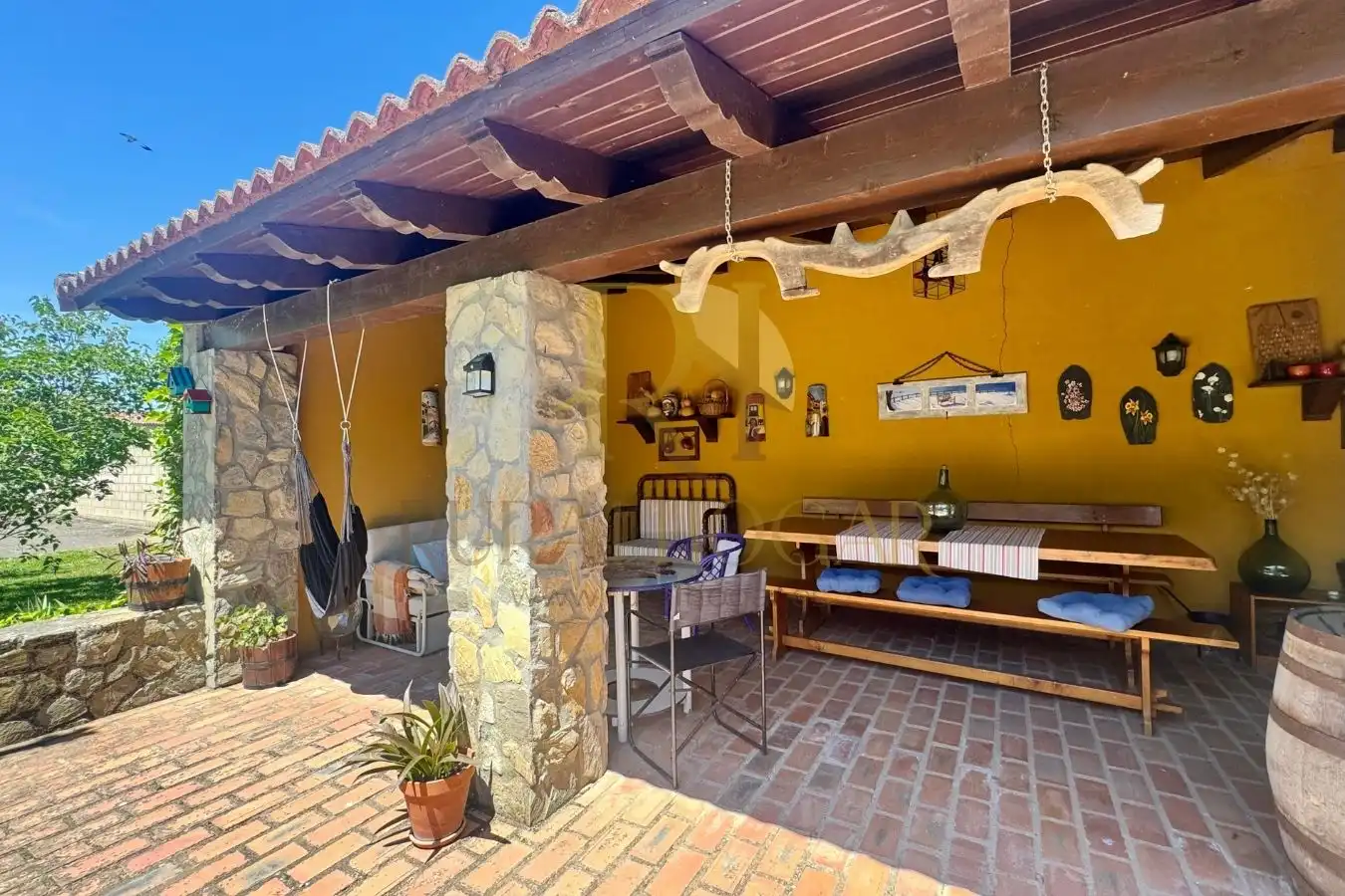 Terraza de Casa o chalet en venta en Santovenia de la Valdoncina con Calefacción, Jardín privado y Parquet