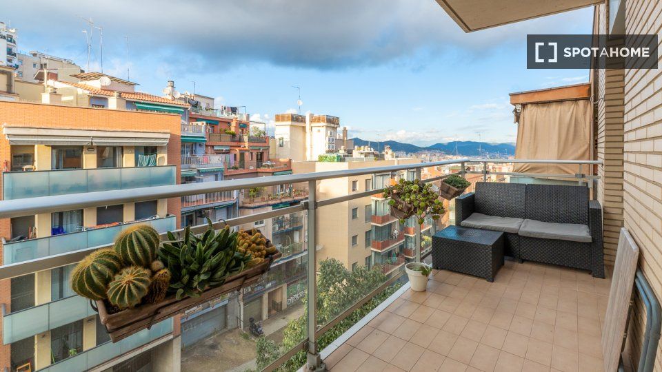 Terrace of Flat to rent in  Barcelona Capital  with Air Conditioner, Heating and Furnished