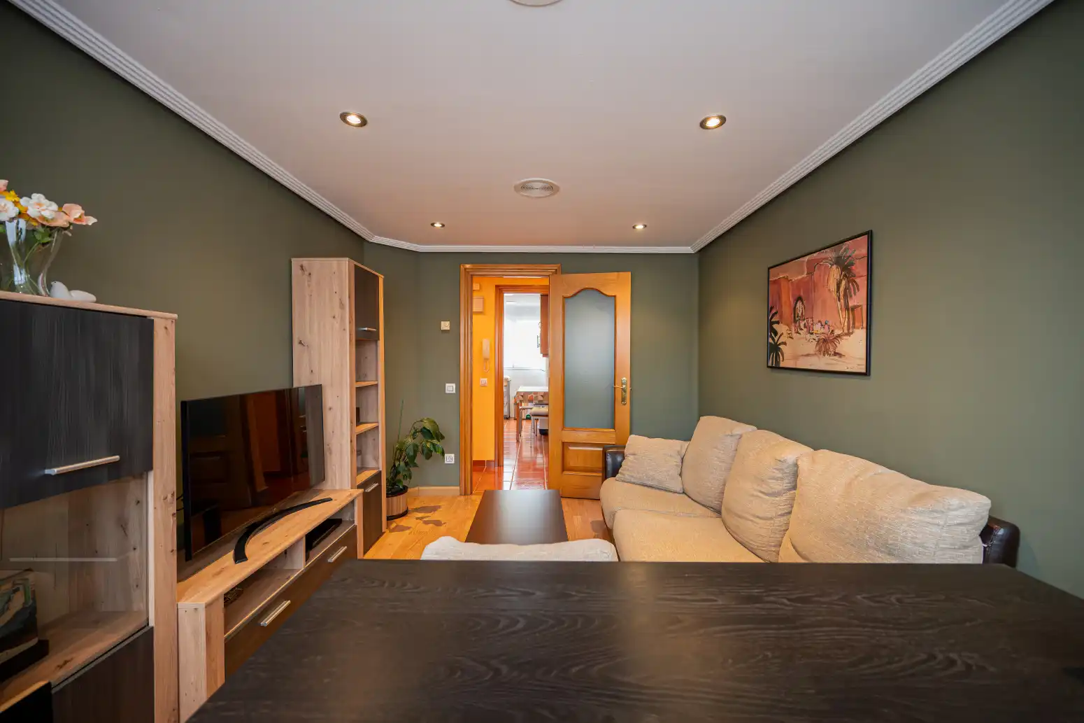 Sala de estar de Piso en venta en Gijón  con Calefacción, Jardín privado y Amueblado