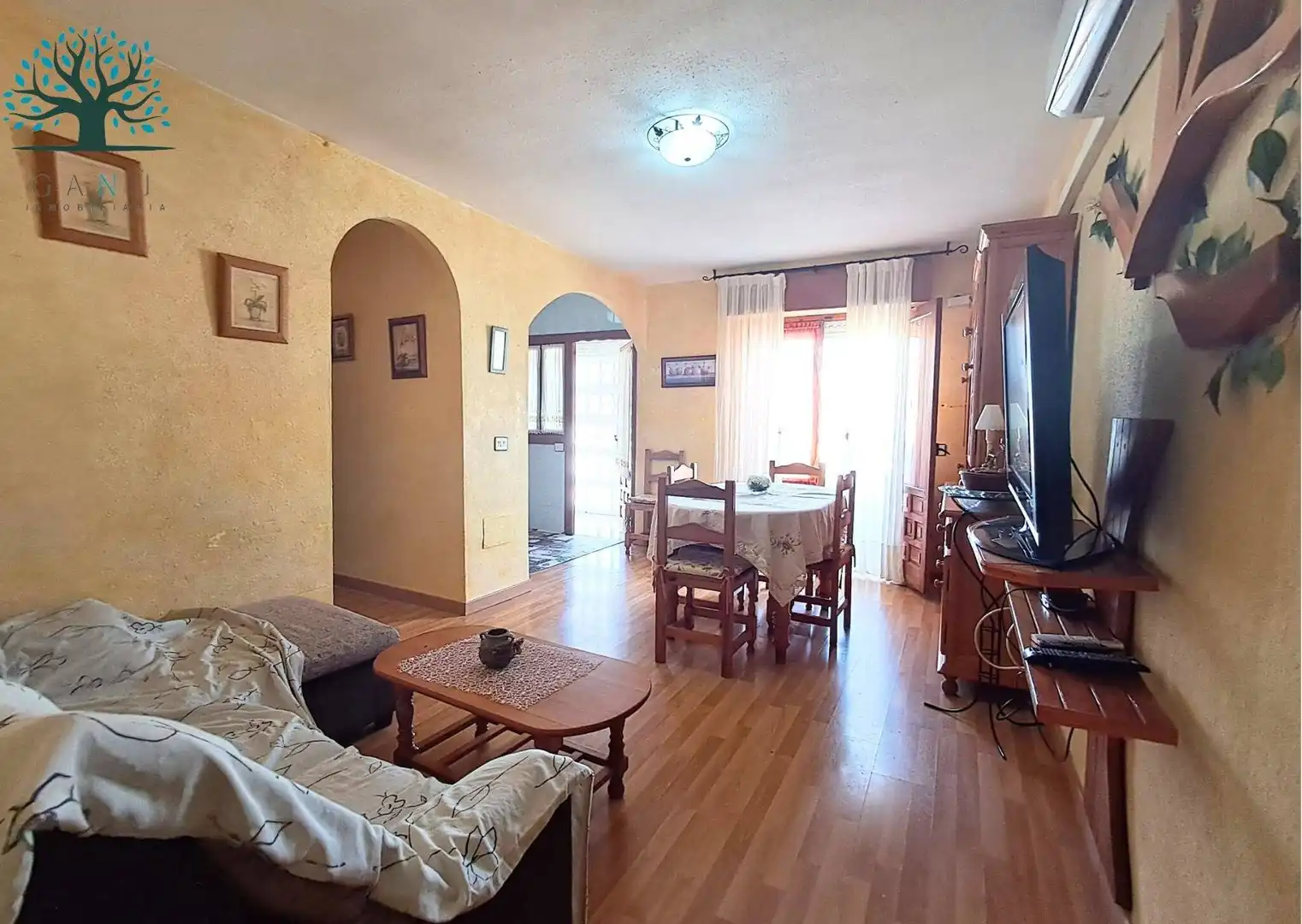 Sala de estar de Apartamento en venta en Mazarrón con Aire acondicionado, Terraza y Amueblado
