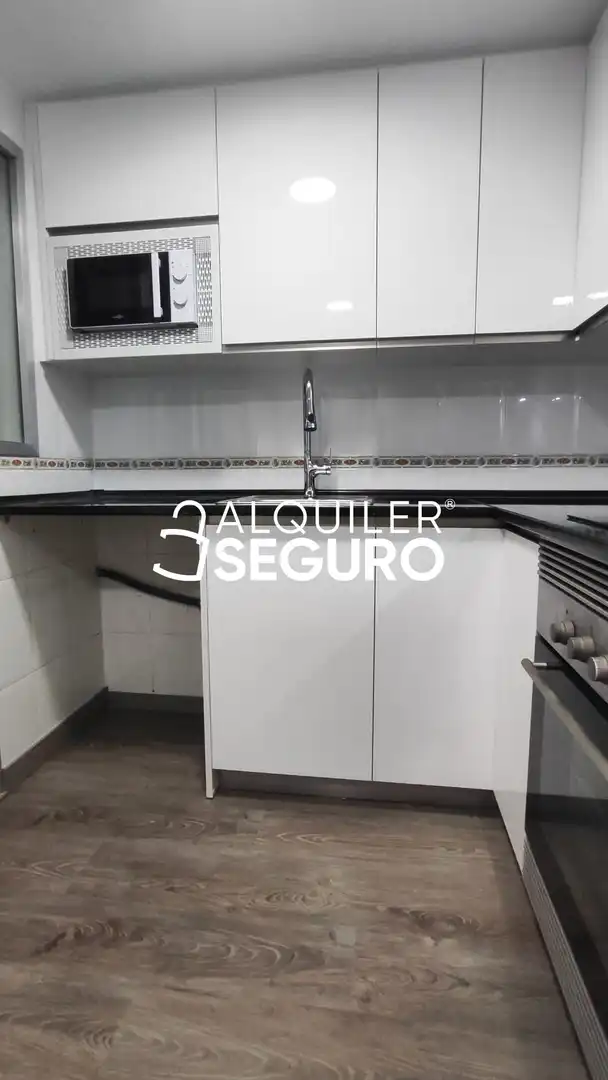 Küche von Wohnung zur Miete in Valencia mit Klimaanlage und Terrasse