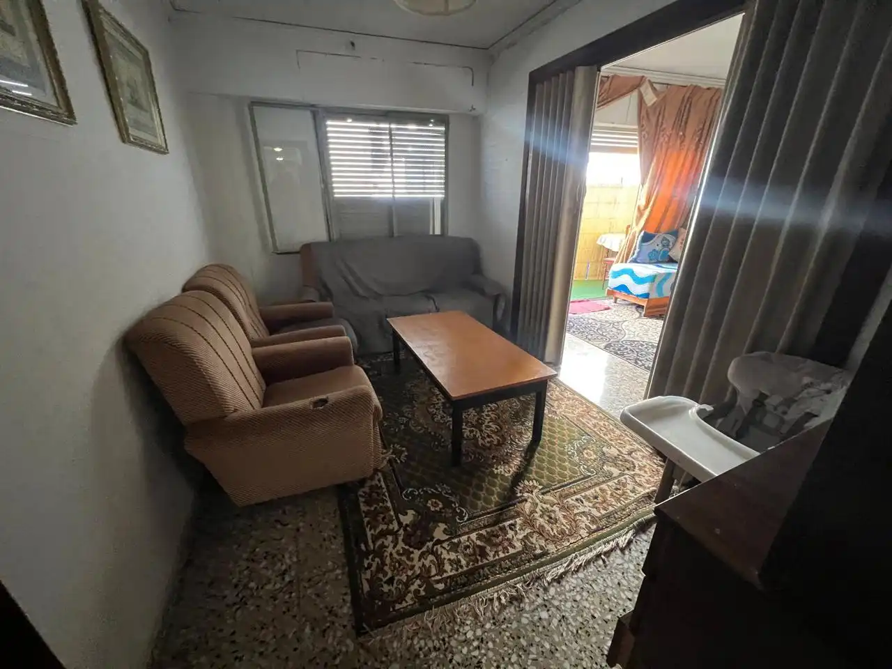 Sala de estar de Piso en venta en Piles con Terraza, Trastero y Amueblado