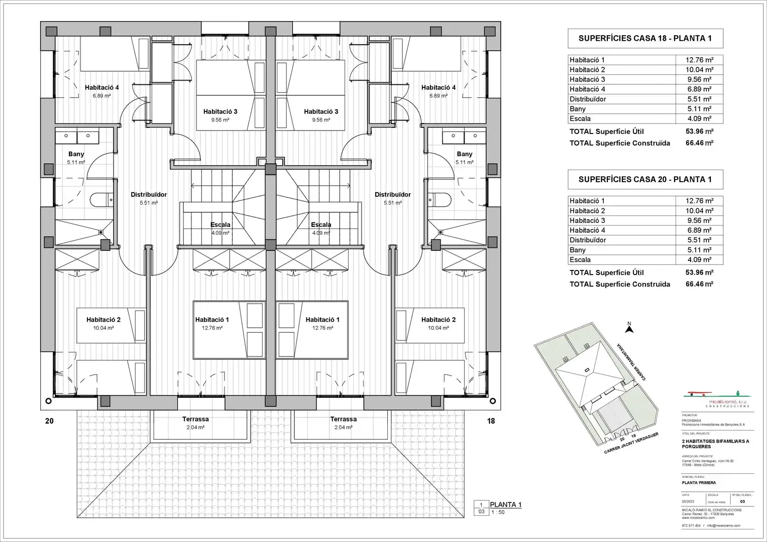 Casa bifamiliare con terrazza in vendita a Porqueres, imagen 2