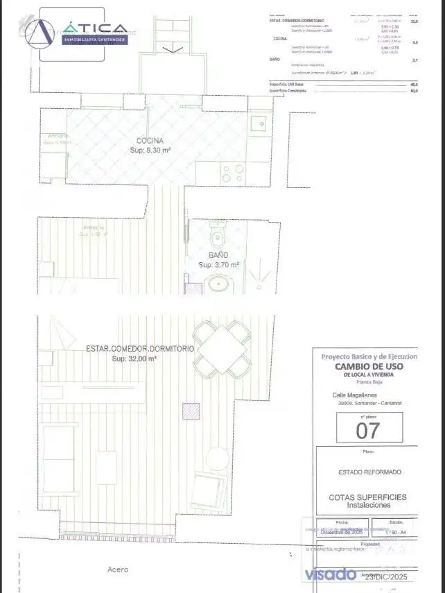 Wohnung zum Verkauf in Santander mit Heizung und Möbliert