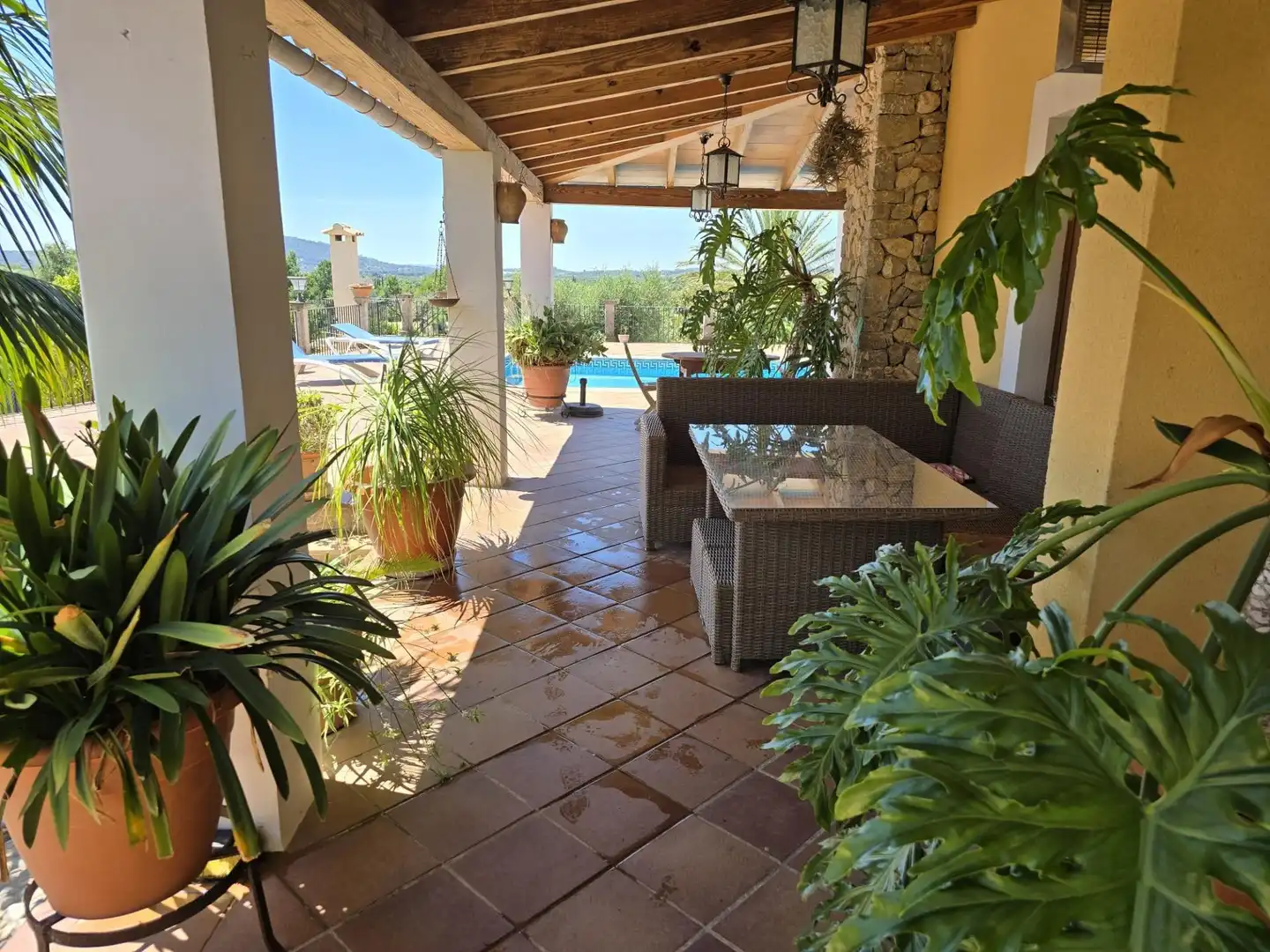 Terrasse von Haus oder Chalet zum Verkauf in Campanet mit Klimaanlage, Heizung und Privatgarten