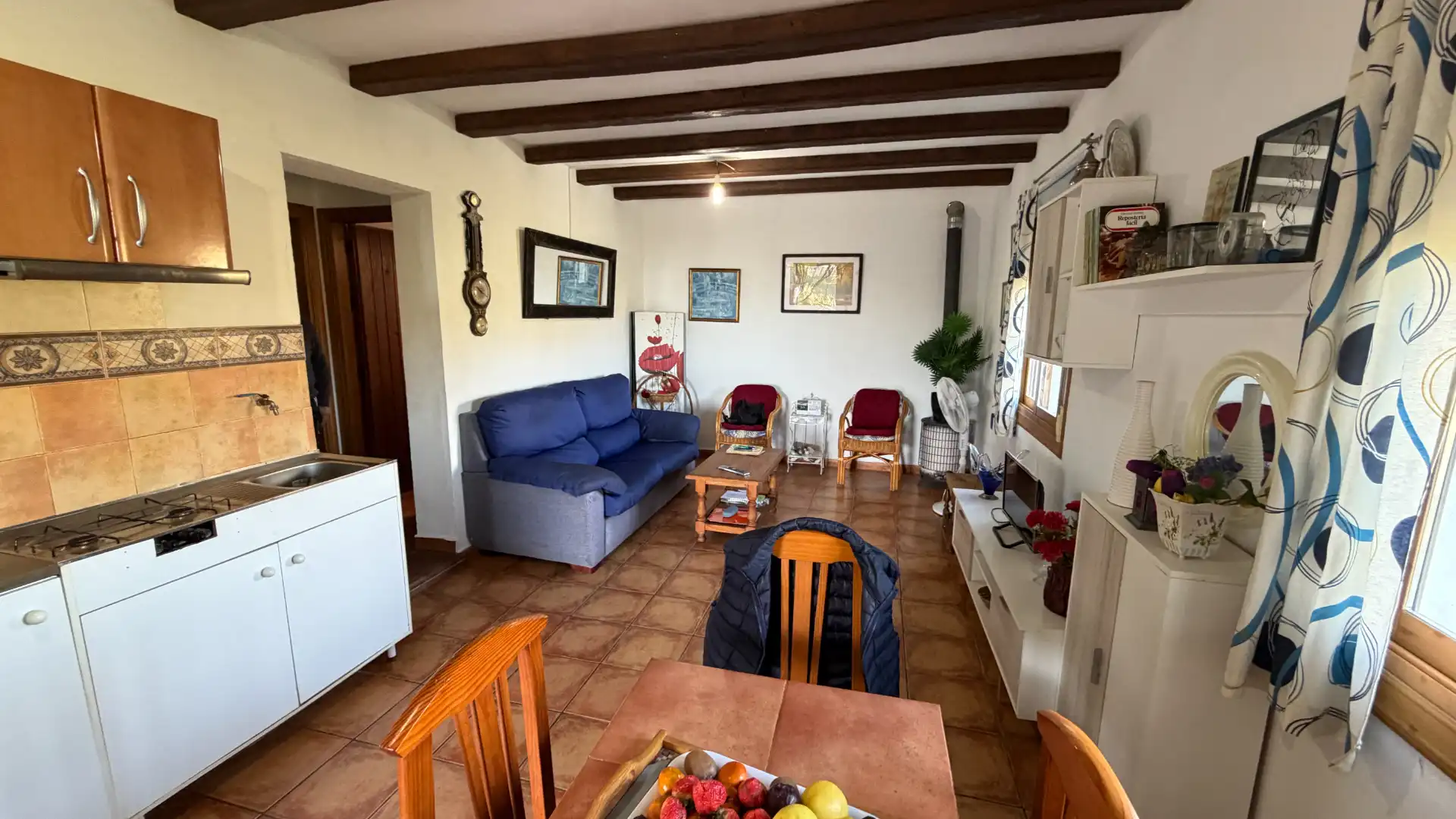 Wohnzimmer von Country house zum Verkauf in Torrox mit Terrasse, Möbliert und Waschmaschine
