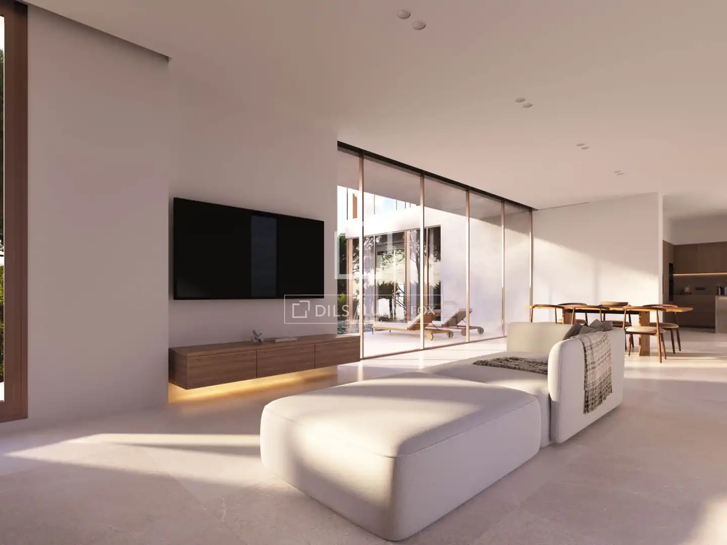 Living room of Houses for sale in Santa Eulària des Riu  with Air Conditioner, Heating and Private garden