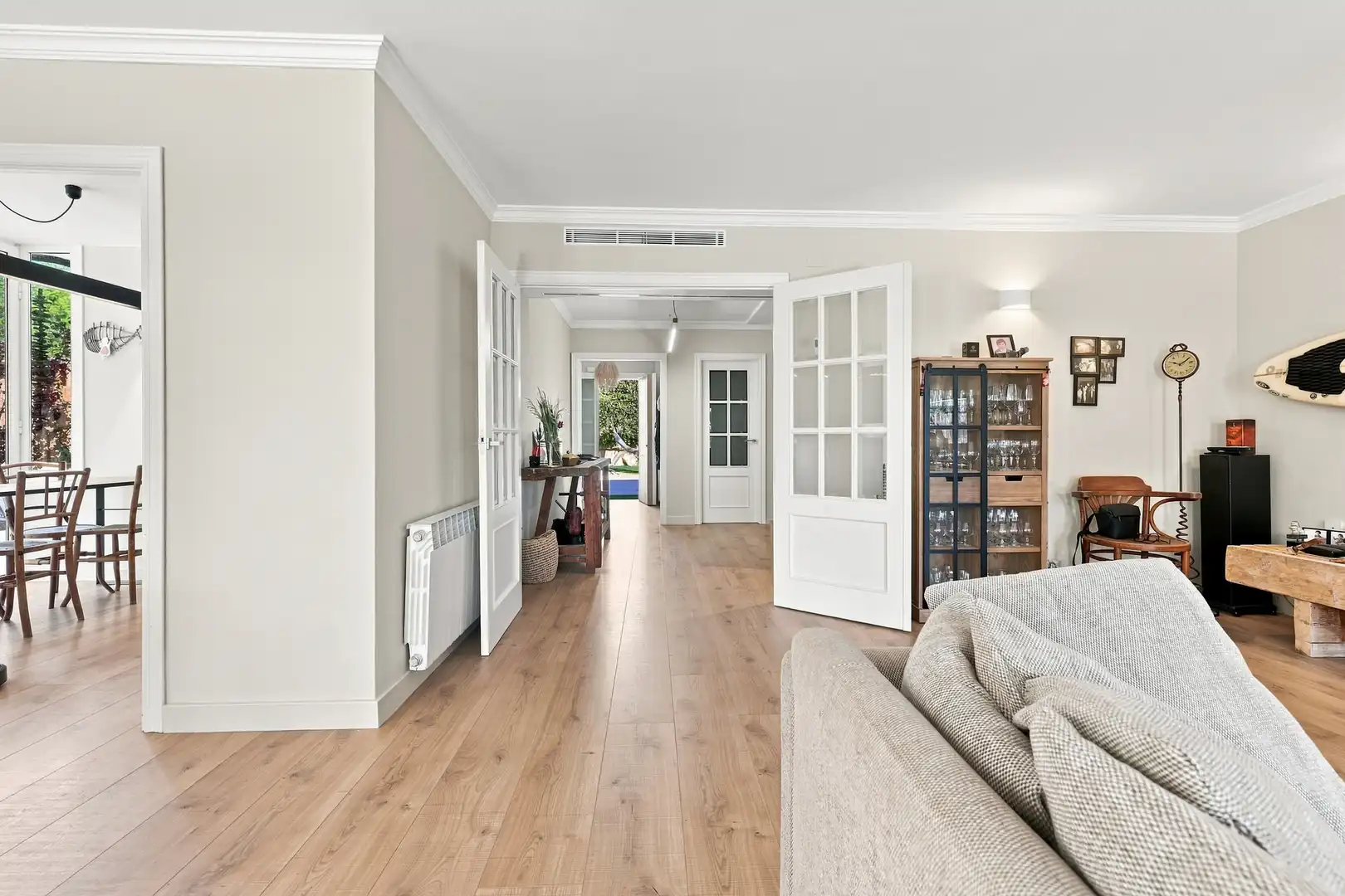 Sala d'estar de Casa adosada en venda en Sant Vicenç de Montalt amb Aire condicionat, Calefacció i Parquet