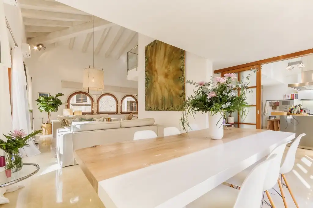 Dining room of Country homes for sale in Pollença  with Air Conditioner, Heating and Private garden