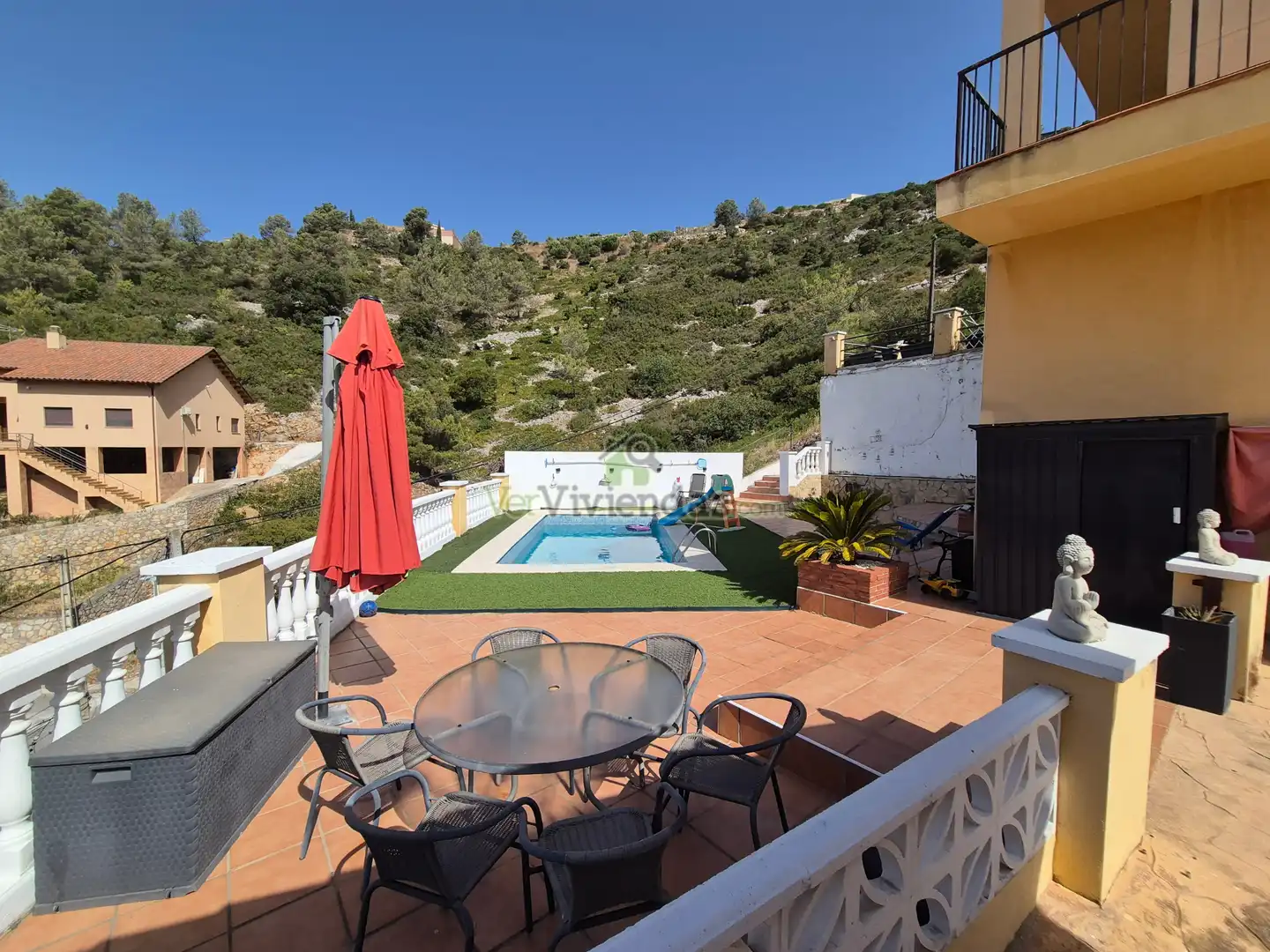 Terraza de Casa o chalet en venta en Olesa de Bonesvalls con Aire acondicionado, Calefacción y Jardín privado