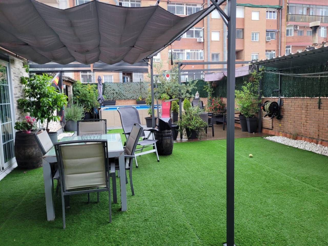 Terrace of Flat for sale in Sabadell  with Air Conditioner, Heating and Parquet flooring