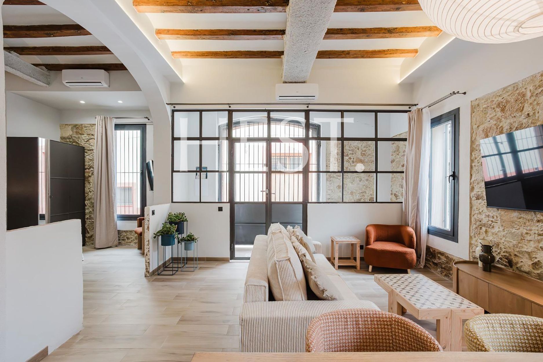 Sala d'estar de Pis en venda en  Barcelona Capital amb Aire condicionat, Calefacció i Parquet