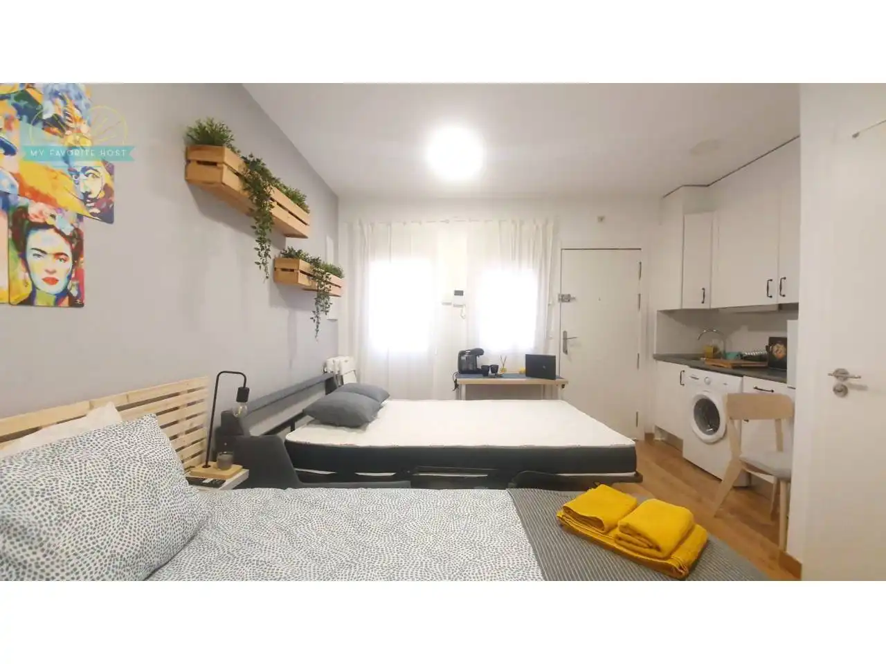 Bedroom of Study for rent in Madrid  with Parquet flooring and Furnished