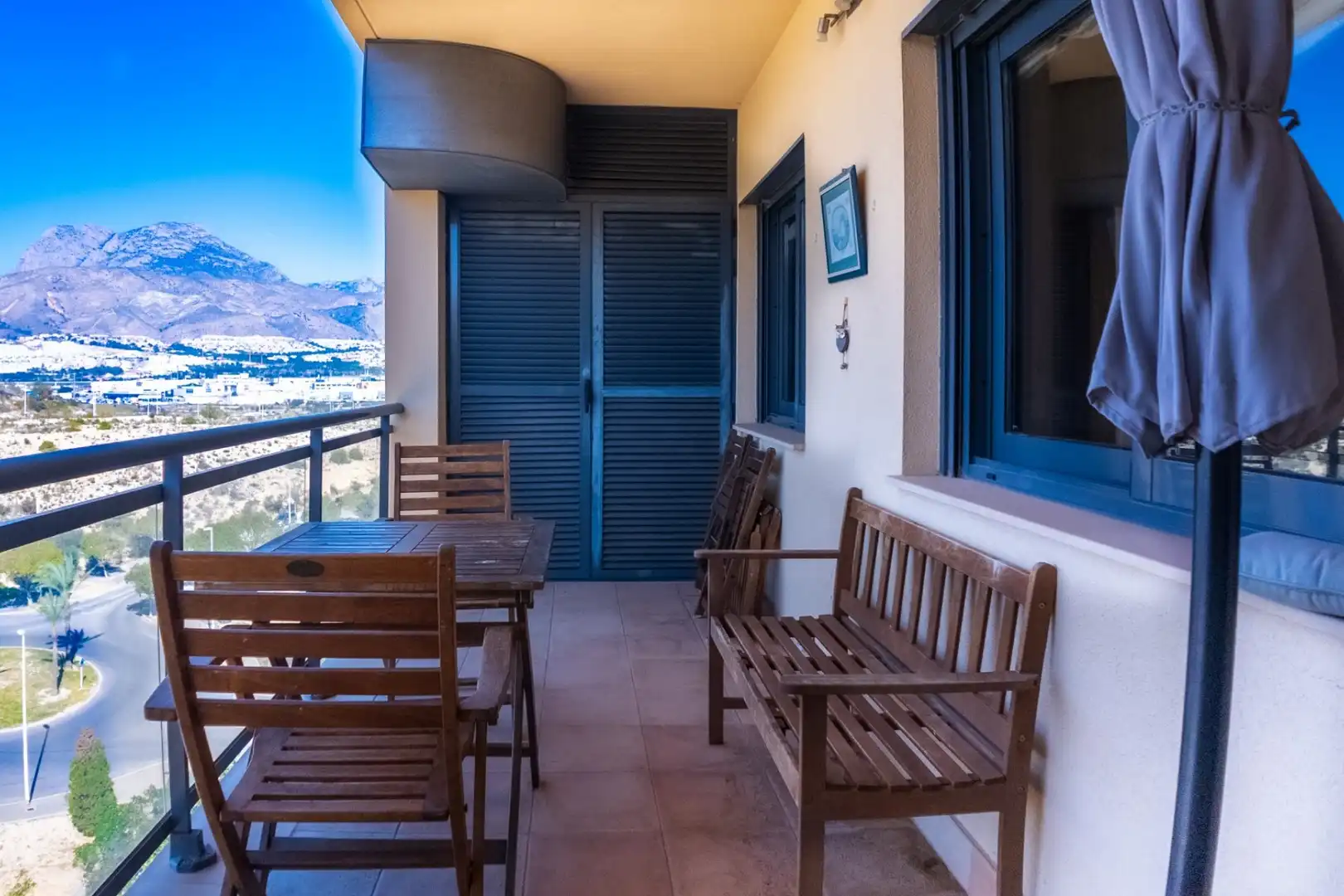 Terrasse von Wohnung zum Verkauf in Villajoyosa / La Vila Joiosa mit Klimaanlage, Heizung und Privatgarten