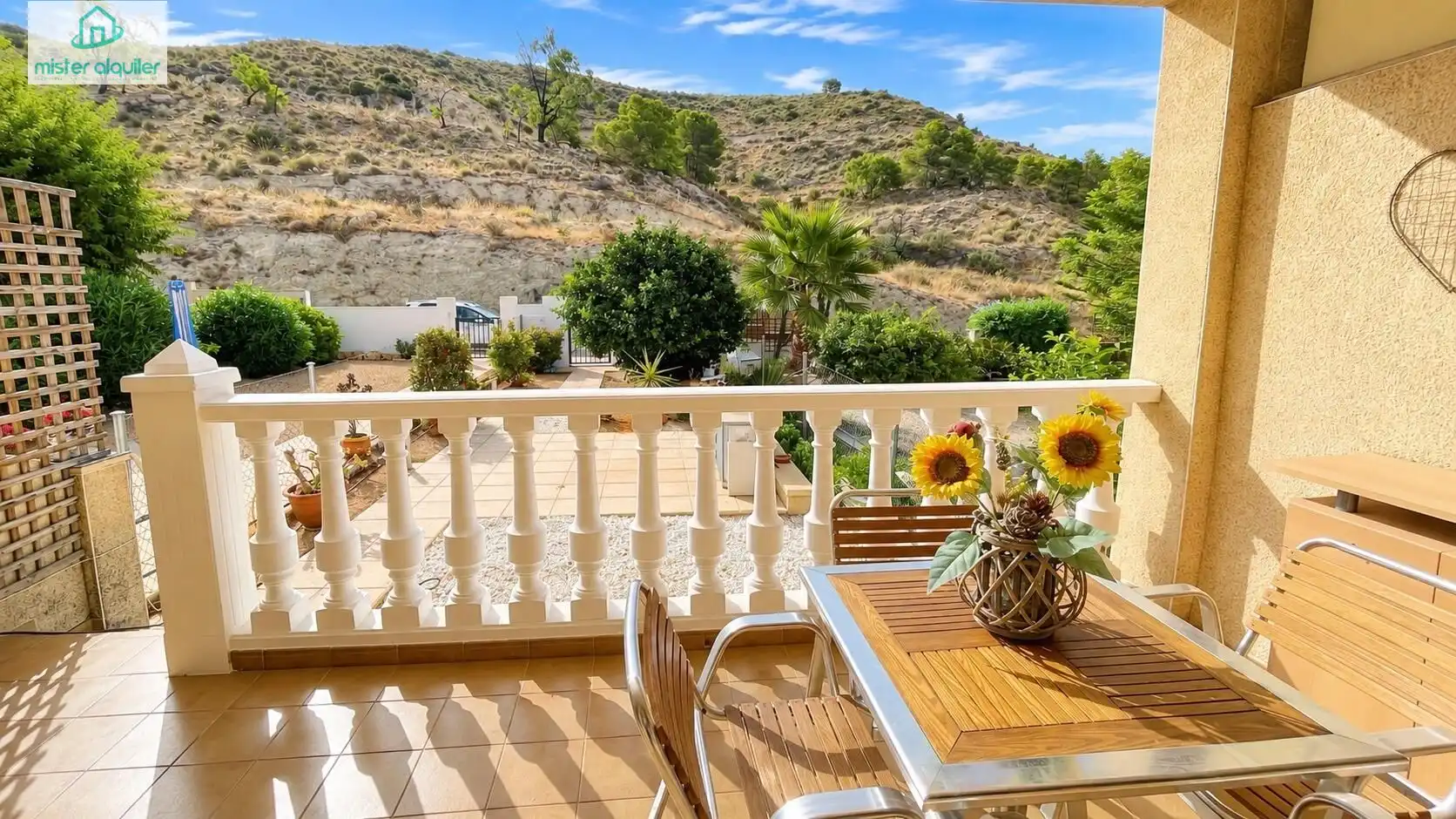 Terrace of Houses for rent in Busot  with Air Conditioner, Heating and Private garden