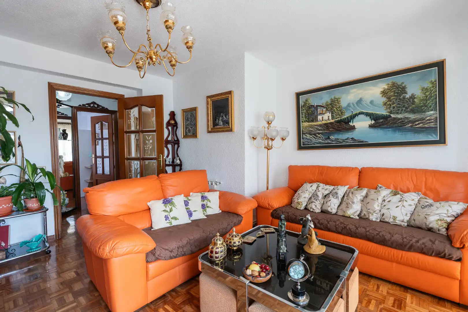 Living room of Flat for sale in Madrid  with Heating, Private garden and Terrace