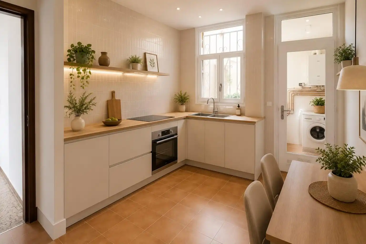 Kitchen of Flat for sale in Sabadell  with Air Conditioner, Heating and Terrace