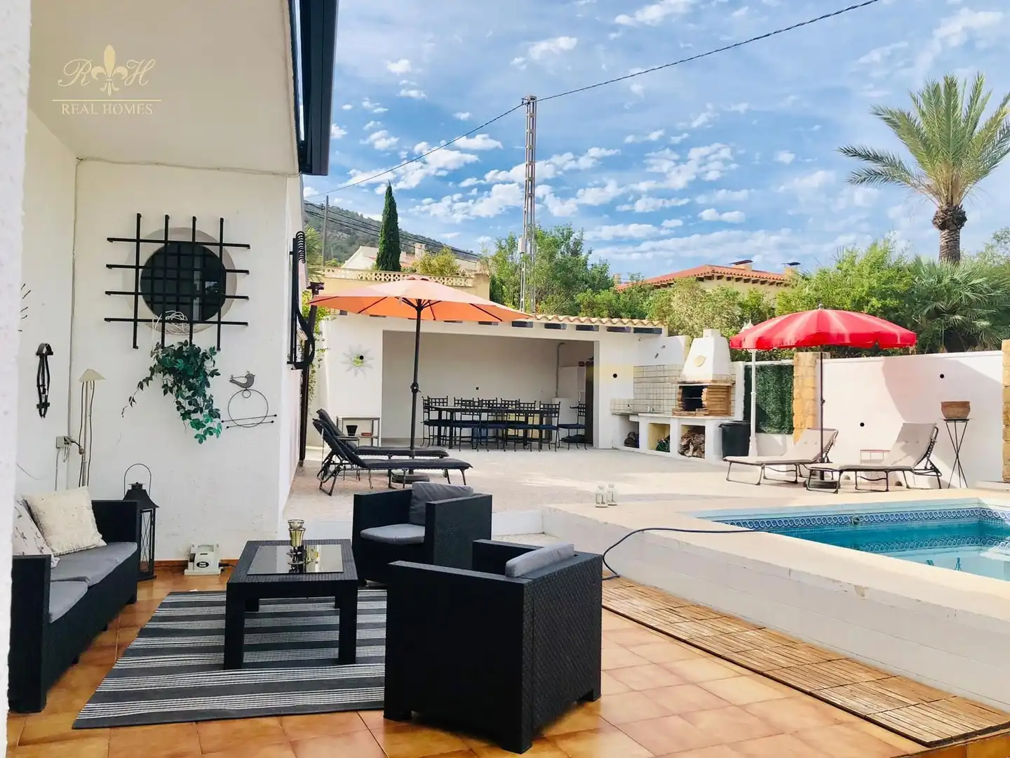 Terrasse von Haus oder Chalet zur Miete in L'Alfàs del Pi mit Klimaanlage, Terrasse und Schwimmbad
